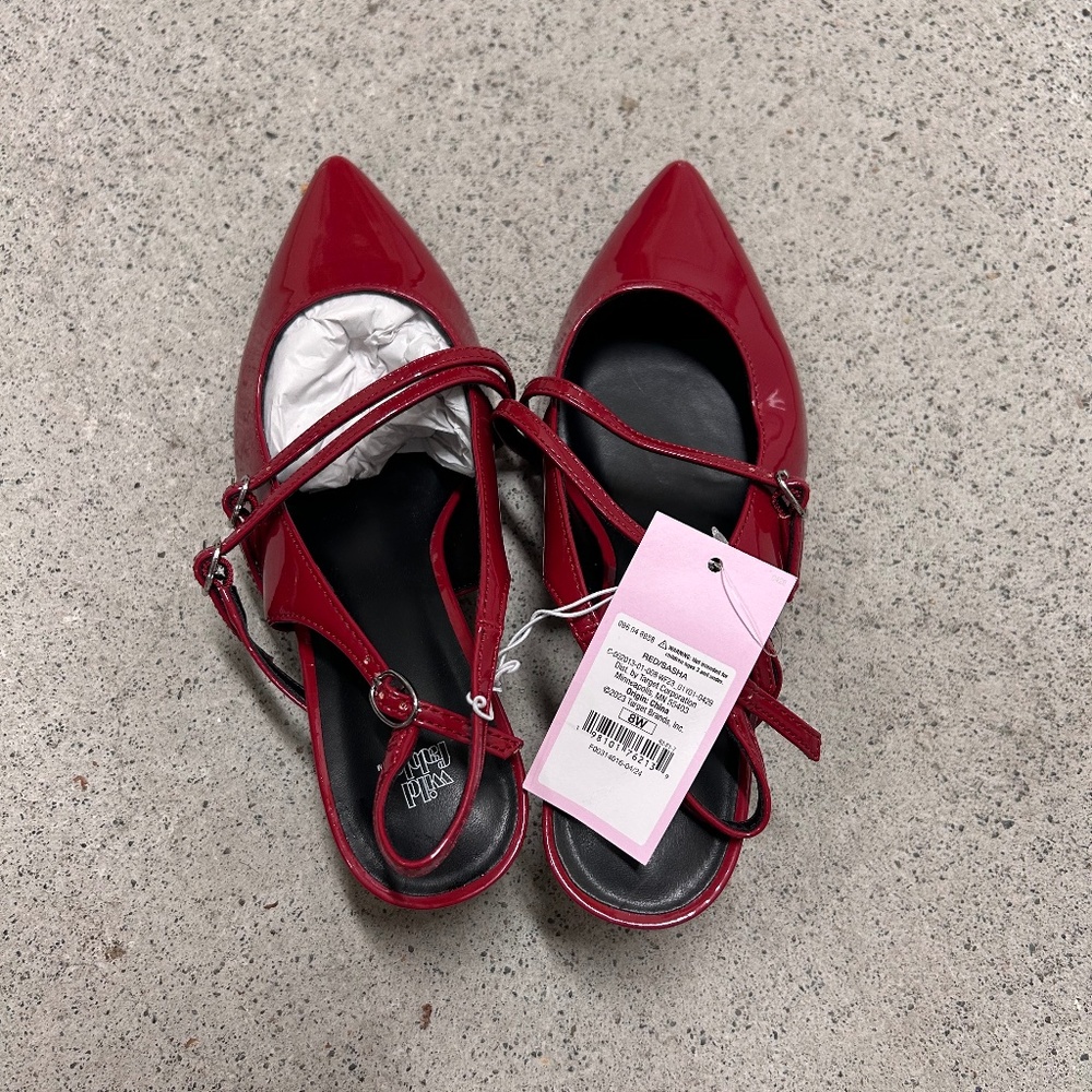 Wild Fable Glossy Red Strappy Heels